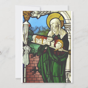 Tarjeta De Agradecimiento Santa Felicitas y las cabezas de sus siete hijos