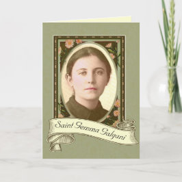 Tarjeta De Agradecimiento Santa Gemma Galgani Santa del Dolor de Espalda Tar