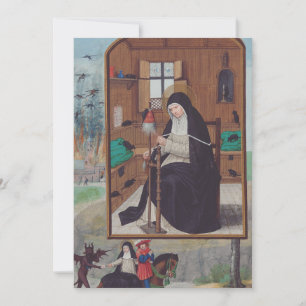 Tarjeta De Agradecimiento Santa Gertrudis de Helfta por Simon Bening