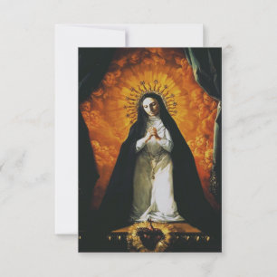 Tarjeta De Agradecimiento Santa Margarita María Alacoque