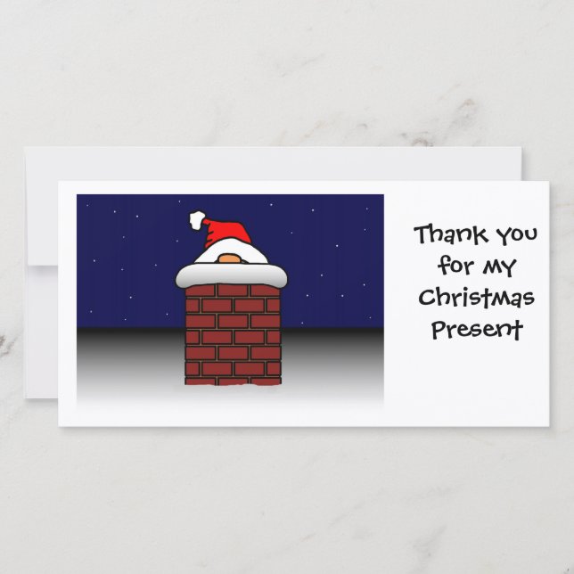 Tarjeta De Agradecimiento Santa pegó gracias (Anverso)