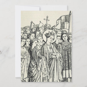 Tarjeta De Agradecimiento Santa Úrsula virgen y mártir