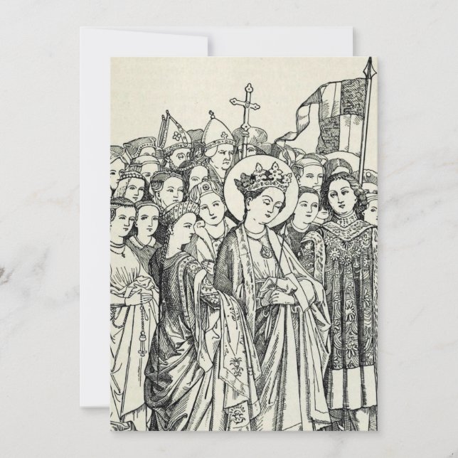 Tarjeta De Agradecimiento Santa Úrsula virgen y mártir (Anverso)