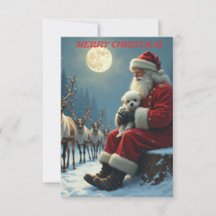 Tarjeta De Agradecimiento santa y su cachorro