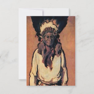 Tarjeta De Agradecimiento “Santiago” Arte Occidental por Gerald Cassidy