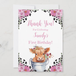 Tarjeta De Agradecimiento Santo Cumpleaños Vaca, Gracias