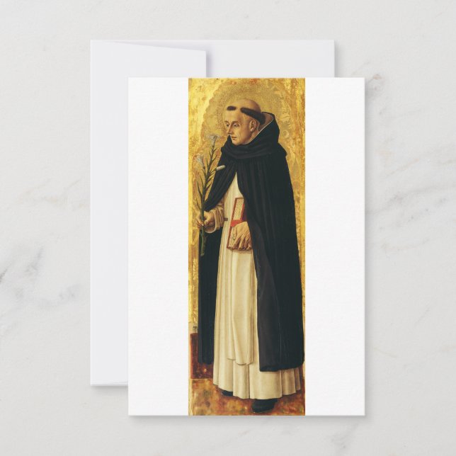 Tarjeta De Agradecimiento Santo Domingo por Carlo Crivelli (Anverso)