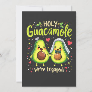 Tarjeta De Agradecimiento Santo Guacamole Somos parejas comprometidas Novia