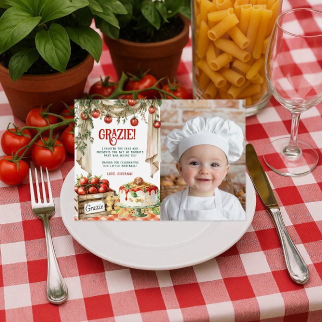 Tarjeta De Agradecimiento Santo Ravioli Gracias | Cumpleaños de Albóndiguita (Subido por el creador)