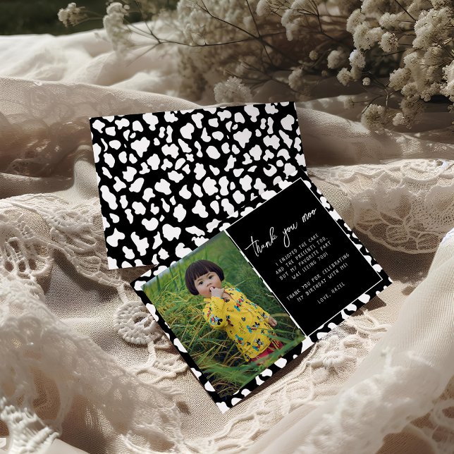 Tarjeta De Agradecimiento Santo Vaca Soy un Chica de Vaca Primer Cumpleaños (Subido por el creador)