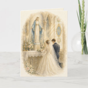 Tarjeta De Agradecimiento Santuario de Boda Católico Antiguo Nuestra Señora