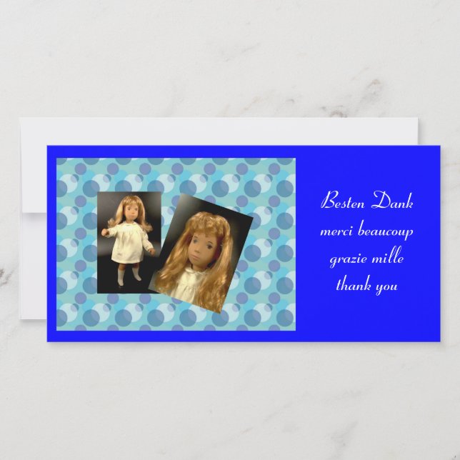 Tarjeta De Agradecimiento Sasha GRACIAS Fotokarte (Anverso)