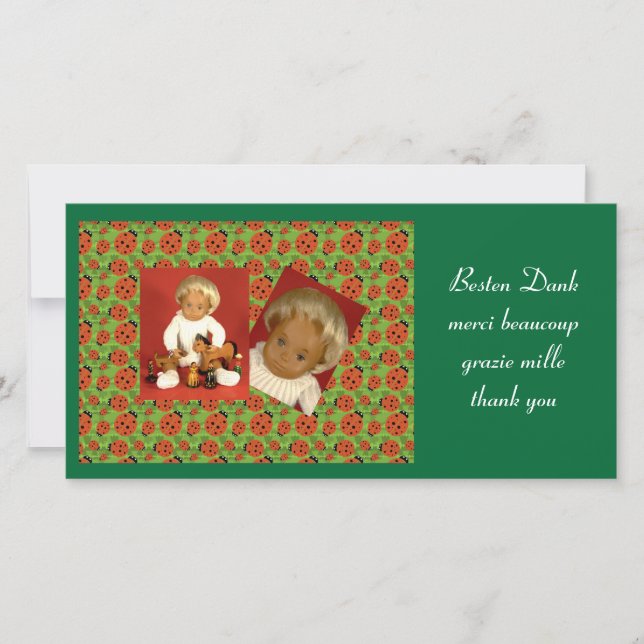 Tarjeta De Agradecimiento Sasha GRACIAS Fotokarte (Anverso)