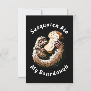 Tarjeta De Agradecimiento Sasquatch Ate My Sourdough
