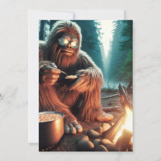 Tarjeta De Agradecimiento Sasquatch en el Fogón
