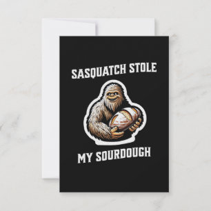 Tarjeta De Agradecimiento Sasquatch Stole My Sourdough