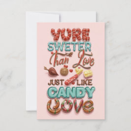 Tarjeta De Agradecimiento Satisfacer tu dulce diente con amor - Irresistible