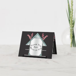 Tarjeta De Agradecimiento Sauce de Gato Rosa Art Déco - Personalizado