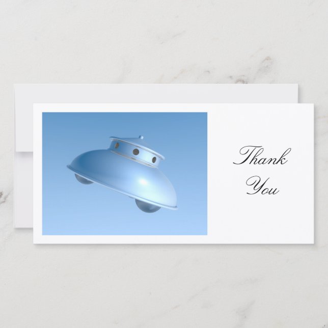 Tarjeta De Agradecimiento Saucer volador clásico - Gracias (Anverso)