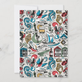 Tarjeta De Agradecimiento Saudade // motivos populares de Portugal