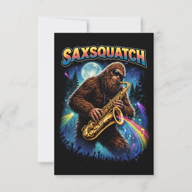 Tarjeta De Agradecimiento Saxsquatch (Anverso)