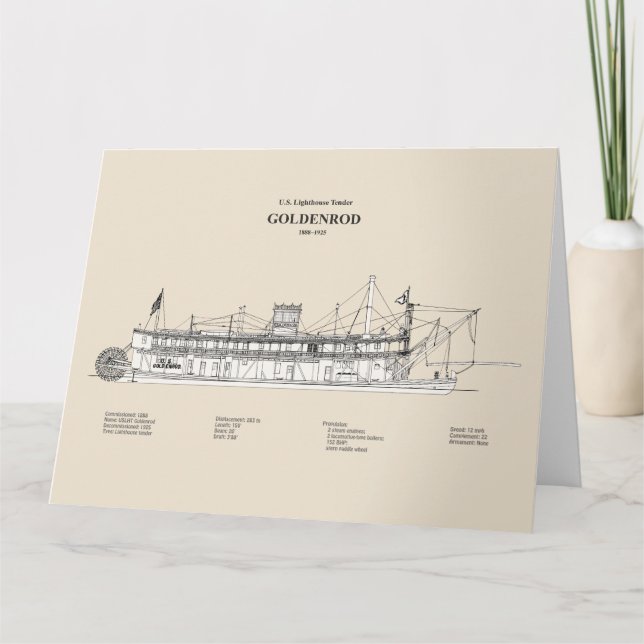 Tarjeta De Agradecimiento SCG Lighthouse Tender Goldenrod - SBD (Anverso)