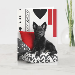 Tarjeta De Agradecimiento Schipperke Puppy Valentcard