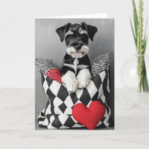 Tarjeta De Agradecimiento Schnauzer Puppy Valentcard