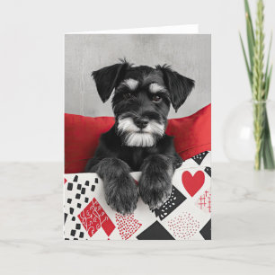 Tarjeta De Agradecimiento Schnauzer Puppy Valentcard