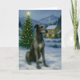 Tarjeta De Agradecimiento Scottish Deerhound Holiday Card
