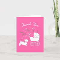 Scotty Dog Baby Shower Puppy Scottish Terrier Pink