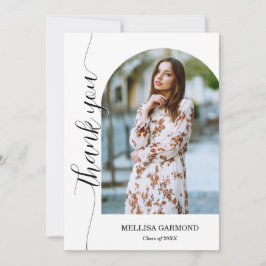 Tarjeta De Agradecimiento Script de moda Foto Graduación