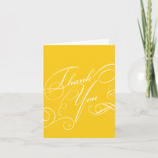 Tarjeta De Agradecimiento Script Diagonals in Gold Gracias Card