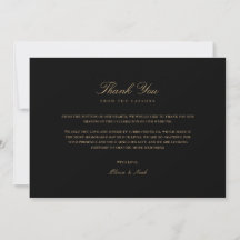 Script Gold & Black Gracias Card