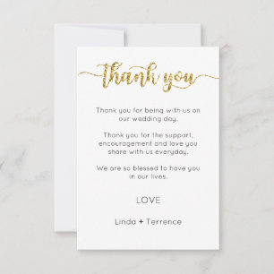 Tarjeta de agradecimiento, Script Gracias Tarjeta