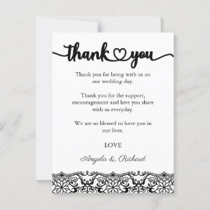 Tarjeta de agradecimiento, Script Gracias Tarjeta,