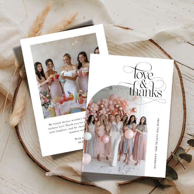 Tarjeta De Agradecimiento Script Love and Gracias Bridal Shower Arch foto (Subido por el creador)