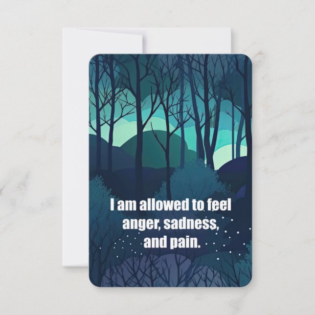 Tarjeta De Agradecimiento Se me permite sentirme (Anverso)