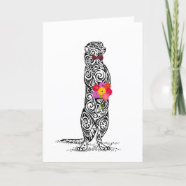 Tarjeta De Agradecimiento Sé mi Valentine Meerkat