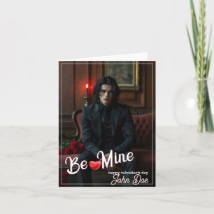 Tarjeta De Agradecimiento Sé Mía – Arte de Retrato de San Valentín Romántico