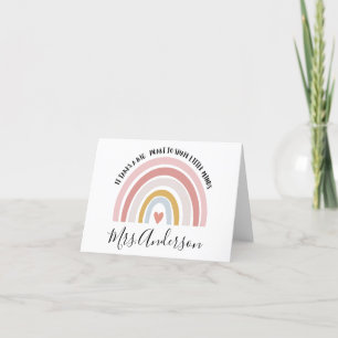 Tarjeta De Agradecimiento Se Necesita Un Gran Corazón Para Formar Pequeñas M