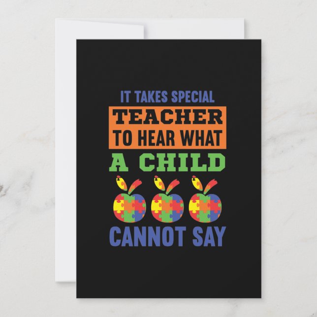 Tarjeta De Agradecimiento Se necesita un profesor especial para (Anverso)