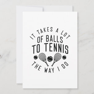 Tarjeta De Agradecimiento Se Necesitan Muchas Pelotas Para Jugar Tenis Como