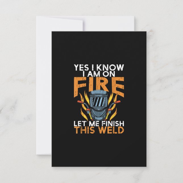 Tarjeta De Agradecimiento Sé Que Estoy En Fuego - Gracioso Regalo De Amante (Anverso)