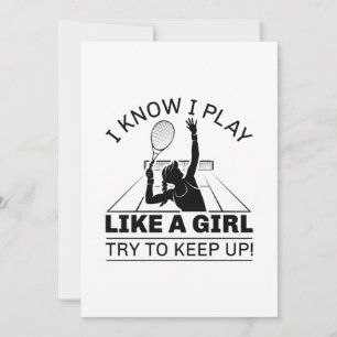Tarjeta De Agradecimiento Sé que juego como una chica