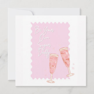 Tarjeta De Agradecimiento Sé Tu Propio Sugar Daddy