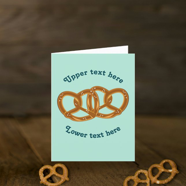 Tarjeta De Agradecimiento Se unió a Pretzels con su texto - tema del pan fác (Subido por el creador)