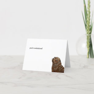 Tarjeta De Agradecimiento Sea Lion gracias cartas