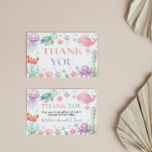 Tarjeta de agradecimiento Sea You Soon Baby Shower