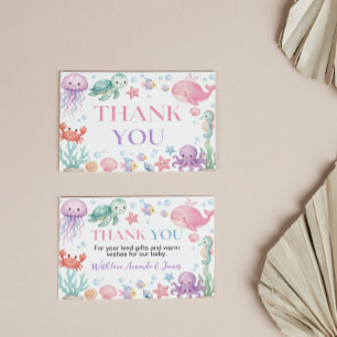 Tarjeta de agradecimiento Sea You Soon Baby Shower
